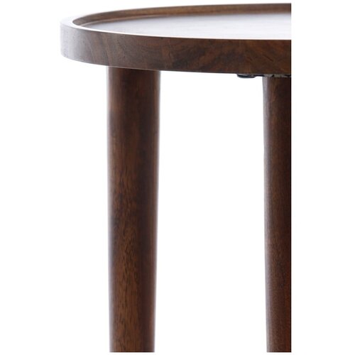 Light &amp;amp; Living Okrogla stranska mizica iz masivne akacije &amp;oslash; 45 cm Qiano &amp;ndash; Slike