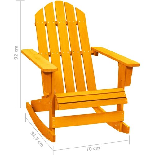 VidaXL Vrtna stolica za ljuljanje Adirondack od jelovine narančasta Slike