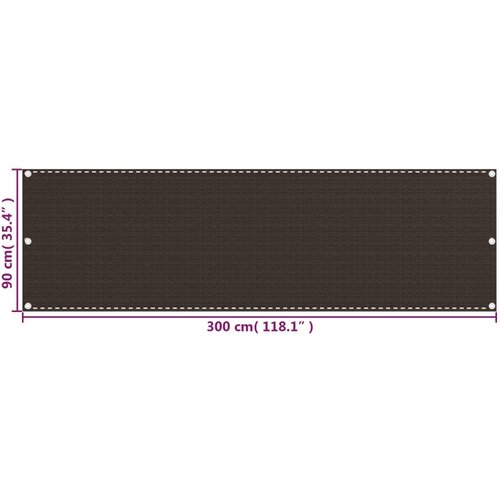  zastor smeđi 90 x 300 cm HDPE Slike