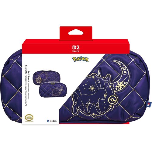 Hori Puff Pouch Umbreon & Espeon mehka prenosna torbica vijolične barve za Nintendo Switch 1 & 2 Cene