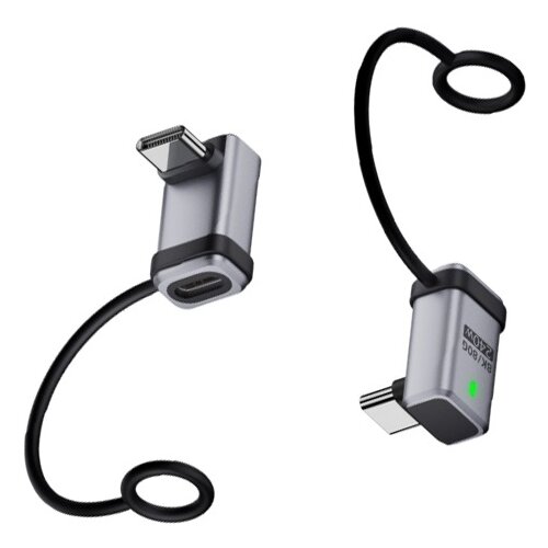 INF 240W USB-C moški na moški 3D adapter pod pravim kotom - 120Gbps prenos podatkov (2 kosa) Silver, (5000291498) Cene