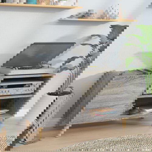 VidaXL Ormarić za ploče boja hrasta 84 5x38x48 cm konstruirano drvo Slike