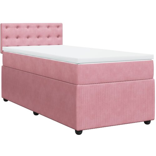 Maison Chic Box spring postelja - Vzmetna postelja z vzmetnico roza 100x200 cm žamet SL23963, (21880060) Cene