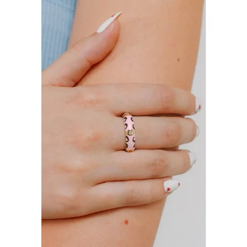 Fenzy prstan s potiskom, Art2218, roza barve