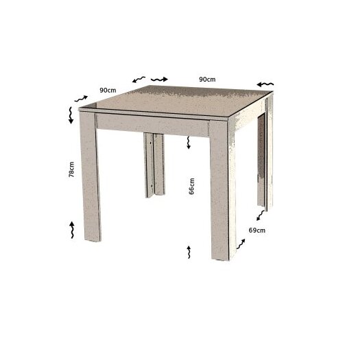 Hanah home trpezarijski sto single 90 oak Slike