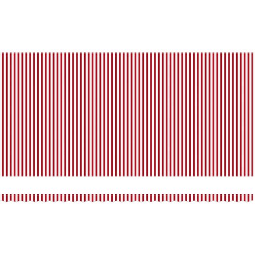  Skrovita tenda Crvena i bijela 600 &amp;times;300 cm tkanina Slike