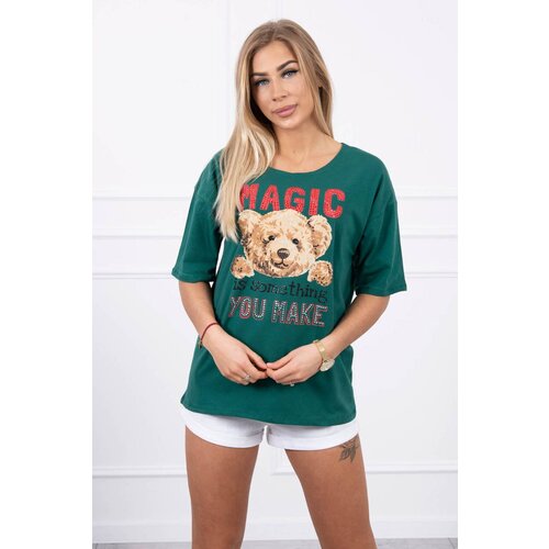 Kesi Blouse with Magic green print Slike