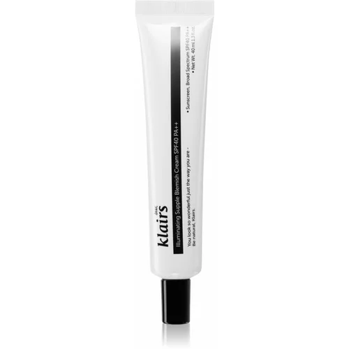 Klairs Illuminating Supple Blemish Cream vlažilna BB krema proti nepopolnostim kože SPF 40 40 ml