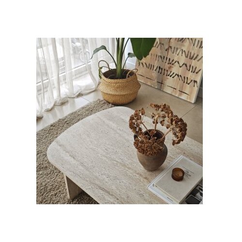 Hanah home Klub sto Theseus, 105x35x60 cm, Krem Slike