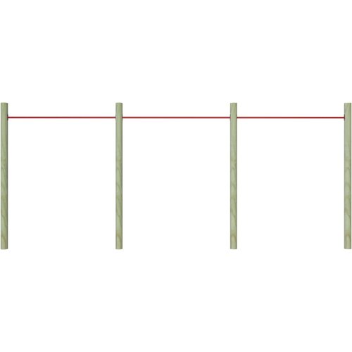  Prečke za prevrtanje 3 kom 125 cm čelične crvene Slike