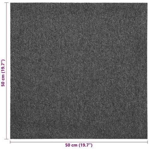  Tepih 20 pcs Antracit 50 x 50 cm 100% Polipropilen - Antracit Slike
