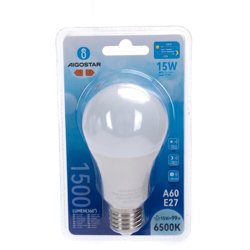 Aigostar led sijalica sa senzorom sumraka A60 E27/15W/230V 6500K Slike