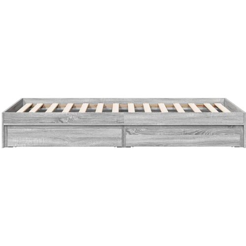 VidaXL Okvir kreveta s ladicama siva boja hrasta 90 x 190 cm drveni Slike