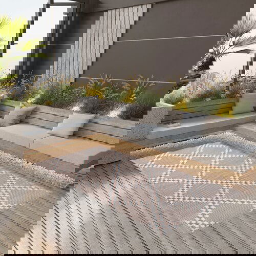 vidaXL Vanjski tepih smeđi 190 x 290 cm PP Cene