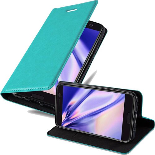 Cadorabo primera, združljiv s HTC v bencinski turkiznici - za&scaron;čitni pokrov z magnetnim zapiranjem, stoječo funkcijo in režo za kartico, (20593150) Cene
