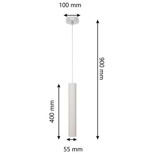  LED luster na sajli TUBA 1xGU10/4,8W/230V bela Slike