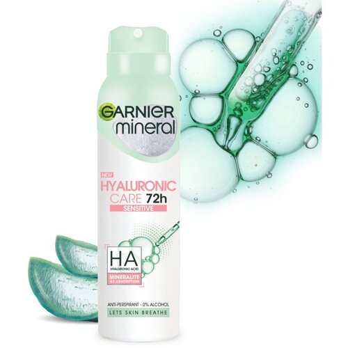 Garnier Mineral Hyaluronic Care 72h antiperspirant deodorant v spreju 150 ml za ženske Slike