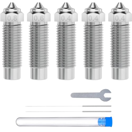 Elegoo Hardened Steel Nozzle Set for Neptune 4/Pro - Set of 5 Cene