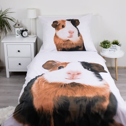 Jerry Fabrics Bijela pamučna dječja posteljina za krevet za jednu osobu 140x200 cm Guinea Pig &amp;ndash; Slike