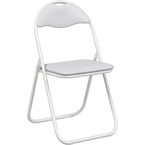  Sklopiva stolica 8 pcs Bijeli 48 x 43,5 x 81 cm Lažna koža Slike