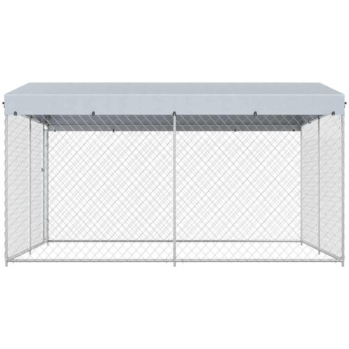 kavez za pse s krovom 382x382x225 cm Slike
