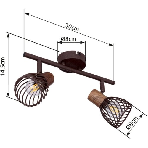 Globo 54817-2 - Spot svetlo ISABELLE 2xE14/40W/230V Slike