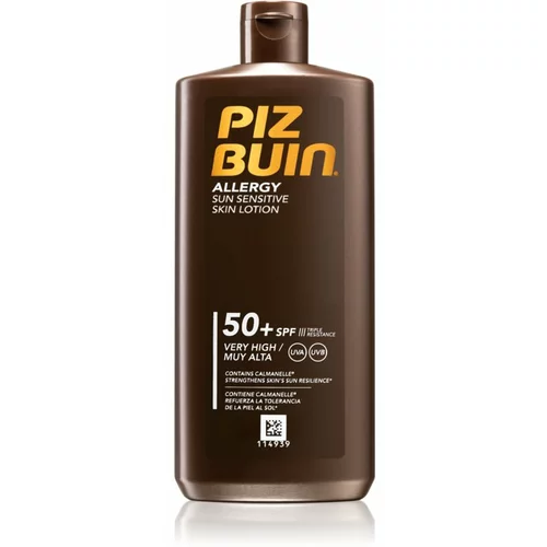 Piz Buin Allergy mlijeko za sunčanje za osjetljivu kožu SPF 50+ 400 ml