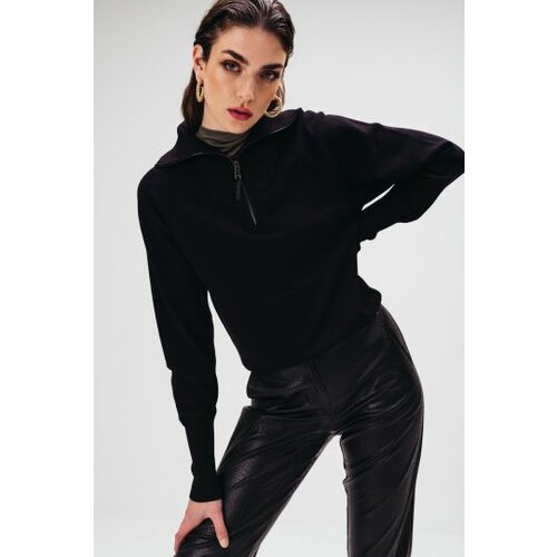 Legendww ženski  crni džemper sa rajsferslusom 9839-7894-06 Cene