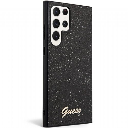 Guess GUHCS23LHGGSHK ovitek za Samsung Galaxy S23 Ultra 5G - črn z ble&amp;scaron;čicami Slike