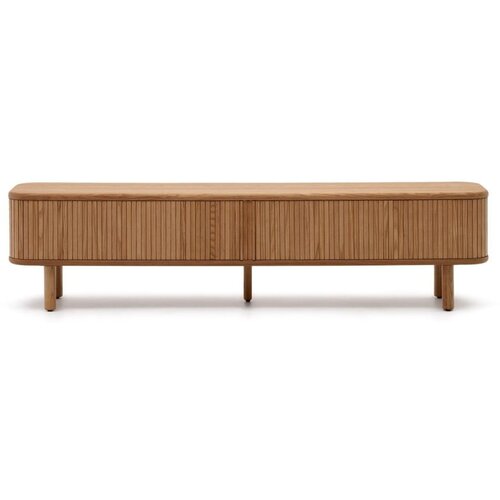 Kave Home TV omarica v jesenovem dekorju v naravni barvi 200x50x40 cm Mailen &amp;ndash; Slike