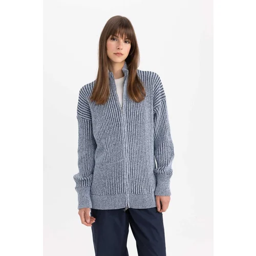 Defacto Regular Fit Half Turtleneck Cardigan