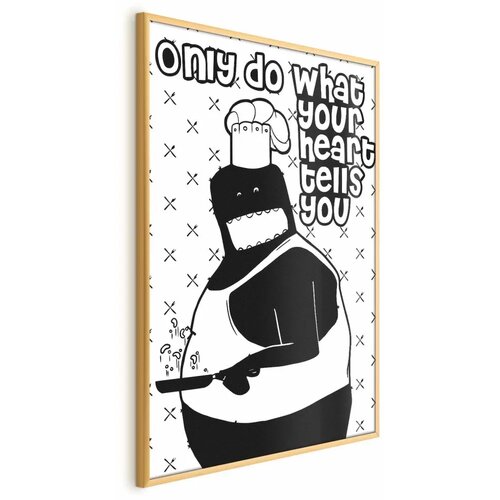  Plakat - Only Do What Your Heart Tells You 21x30 Zlatni okvir Cijene