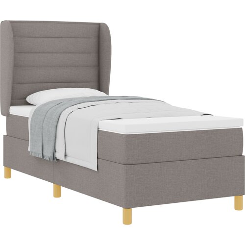 vidaXL Box Spring postelja z vzmetnico taupe 100x200 cm tkanina, (22053000) Cene