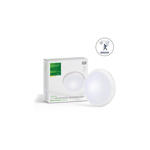  LED plafonjera sa senzorom Green Tech 12W, 4000K, promjer 27cm, IP65, IK10 Cijene