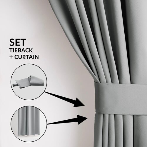 Restilo Siva zatamnjujuća/termo izolacijska zavjesa 140x245 cm Pleat &amp;ndash; Slike