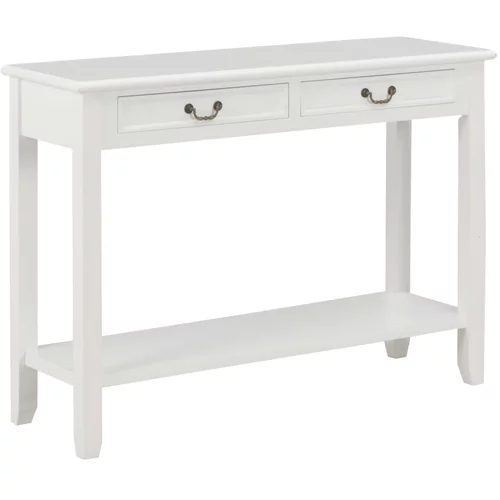  Konzolni stol bijeli 110 x 35 x 80 cm drveni