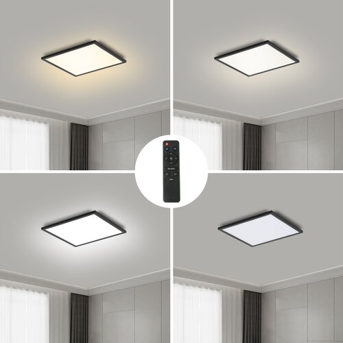  Brilagi - LED prigu&amp;scaron;iva svetiljka SLIMFRAME LED/25W/230V 30x30 cm, crna + daljinski upravljač Slike
