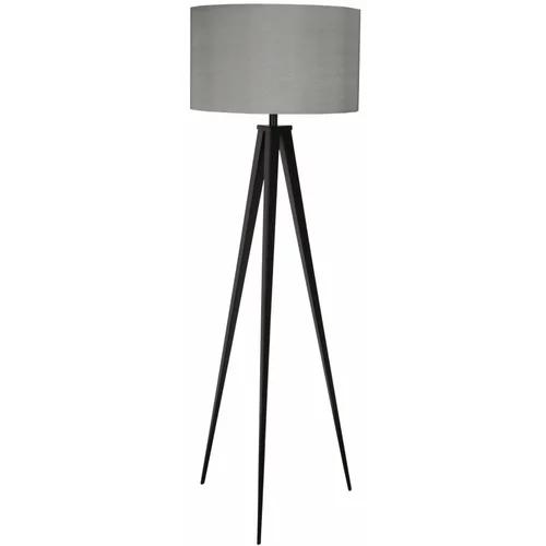 Zuiver Črno-siva talna svetilka Tripod, ø 50 cm