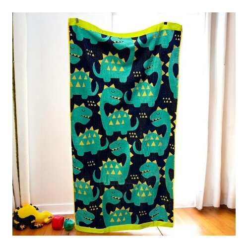  Dečiji plažni pe&amp;scaron;kir Dino &amp;ndash; 80x160 cm, 100% pamuk A23 ( VLK000668-dino ) Slike