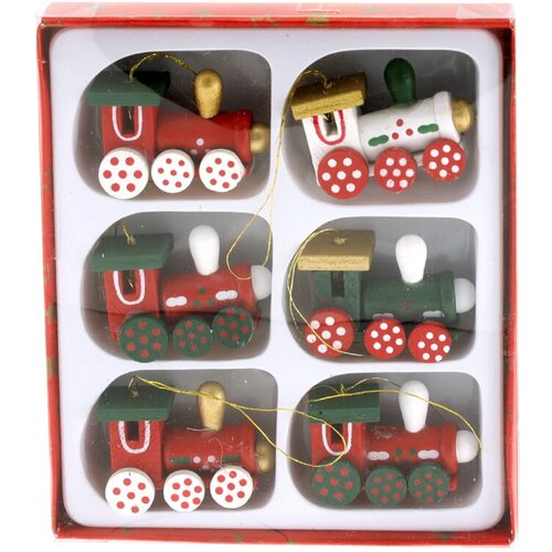  Ukrasi za božićno drvce (Raznobojno, Drvo, 6 Kom.) Cijene