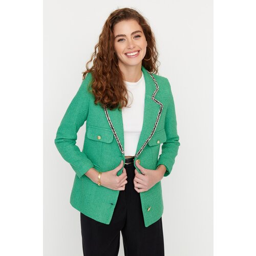 Trendyol Blazer - Green - Regular Cene