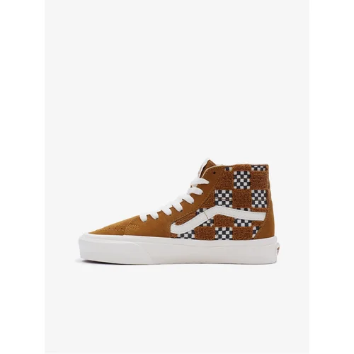 Vans Women's brown ankle sneakers with suede details SK8-Hi - Women