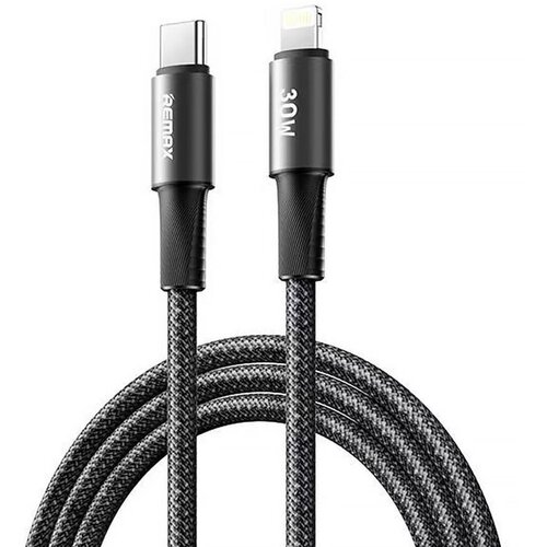 Remax Data kabl Velocity CB25 Fast charging 30W Type C na iPhone lightning 1.2M crni Cene