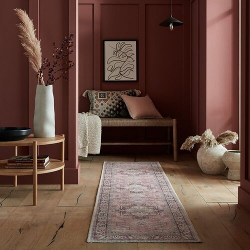 Flair Rugs Svetlo rdeč pralen tekač iz me&amp;scaron;anice recikliranih vlaken 60x230 cm Windsor &amp;ndash; Slike