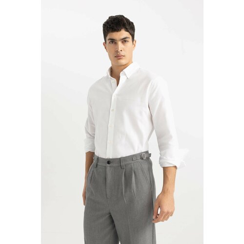 Defacto Modern Fit Polo Neck Textured Long Sleeve Shirt Slike