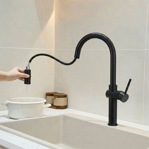 REA Bath Kuhinjski me&amp;scaron;alnik Fresh High Black Slike