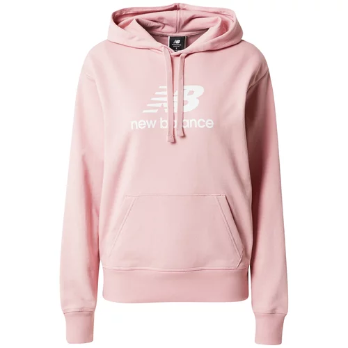 New Balance Sweater majica roza / bijela
