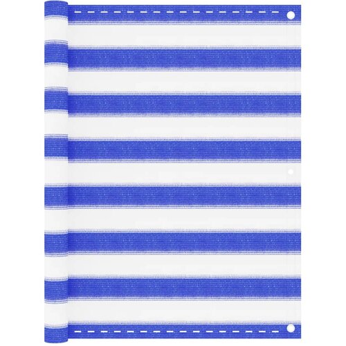 Balkonski zastor plavo-bijeli 90 x 400 cm HDPE Slike