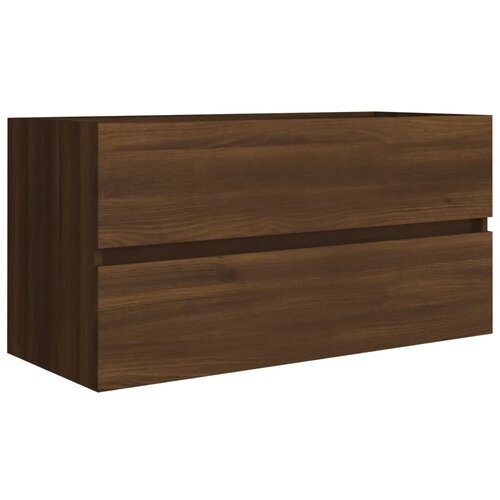 VidaXL Omarica za umivalnik rjavi hrast 90x38,5x45 cm konstruiran les, (20796597) Slike