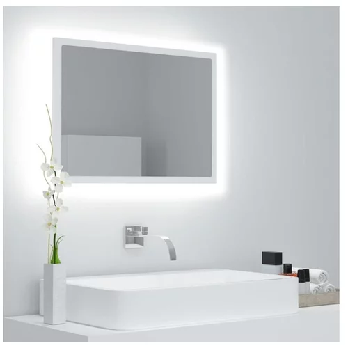  LED kopalniško ogledalo belo 60x8,5x37 cm iverna plošča